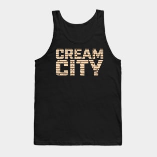 Milwaukee 'Cream City' Sports Fan T-Shirt: Showcase Your Love for Milwaukee Sports with Iconic Cream Brick Style! Tank Top